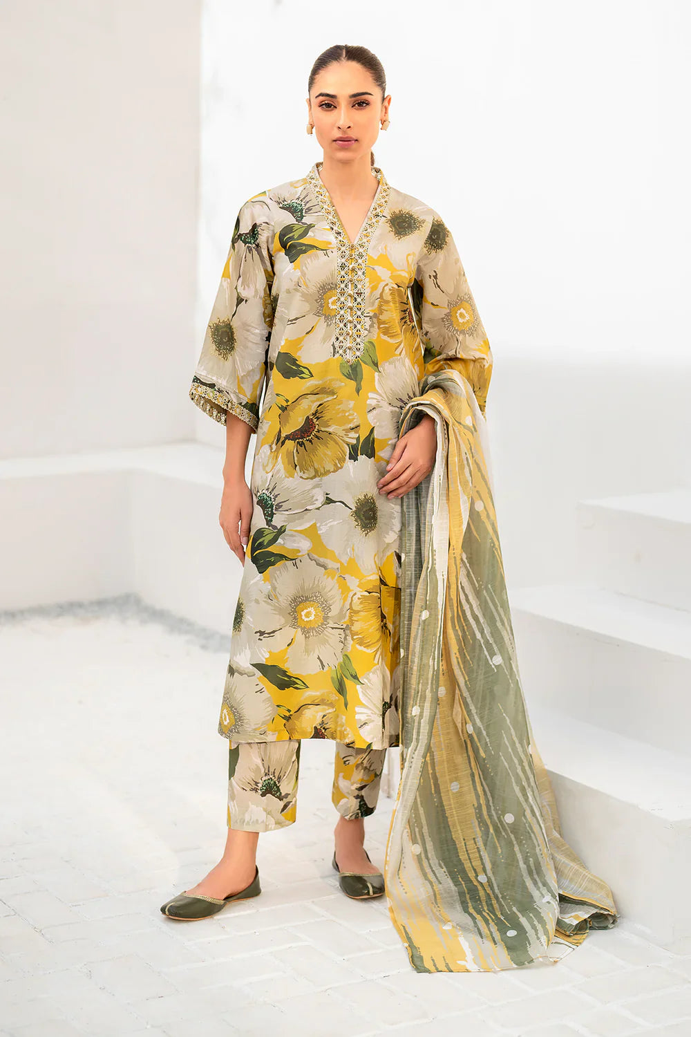 PRINTED LAWN BY BAROQUE - UNSTITCHED