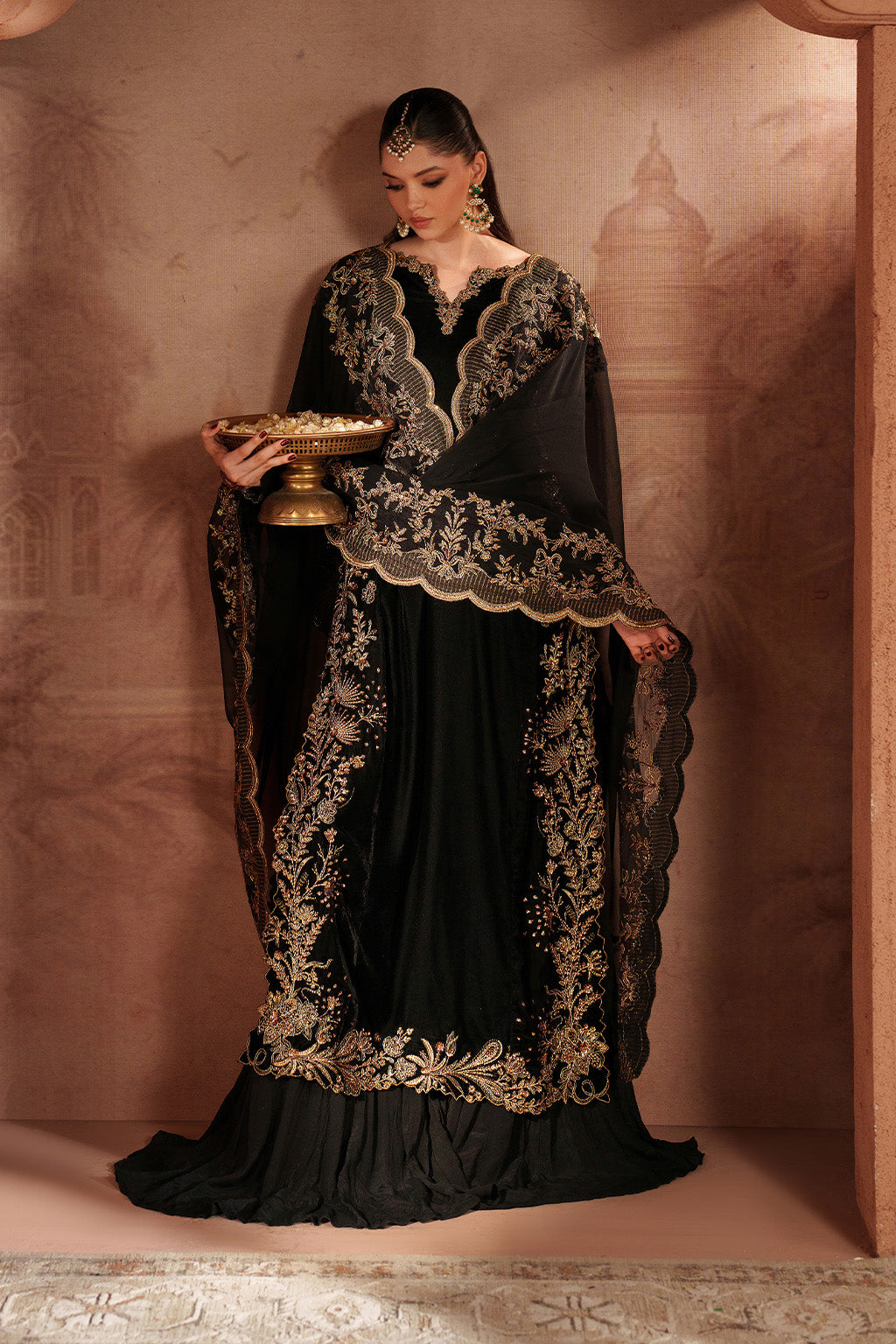3 Piece Embroidered Velvet By Iznik