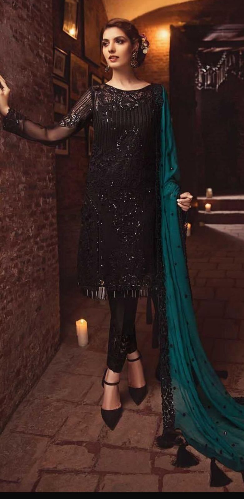 Blue Velvet By Emaan Adeel - 3 Piece Unstitched