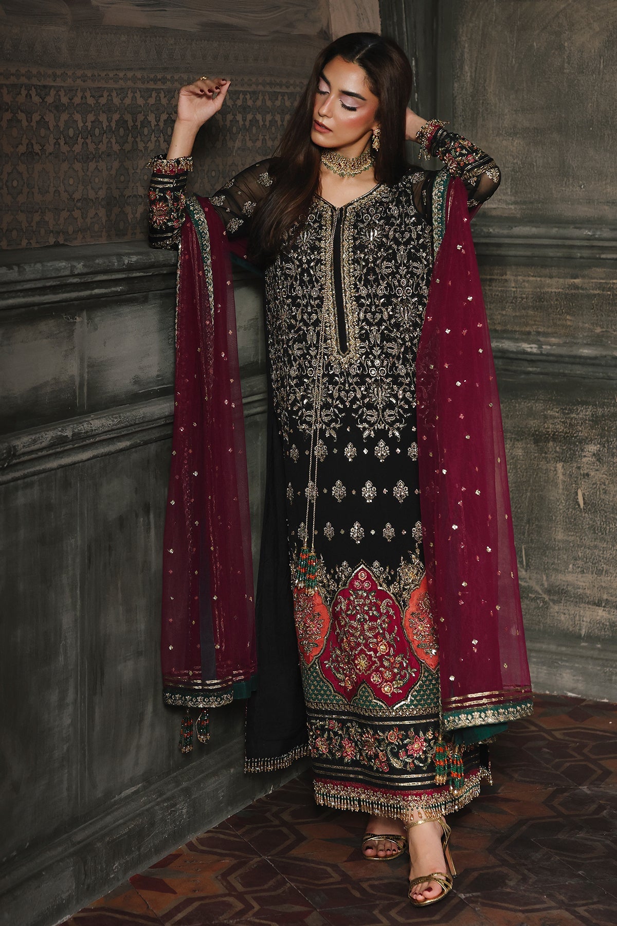 Semi Pure Chiffon By Charizma - 3 Piece Unstitched