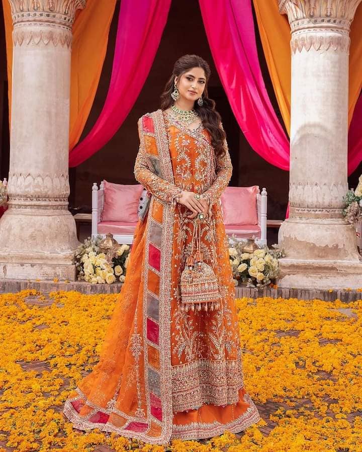 Hand Embellished Angrakha By Kanwal Malik - 3 Piece Unstitched