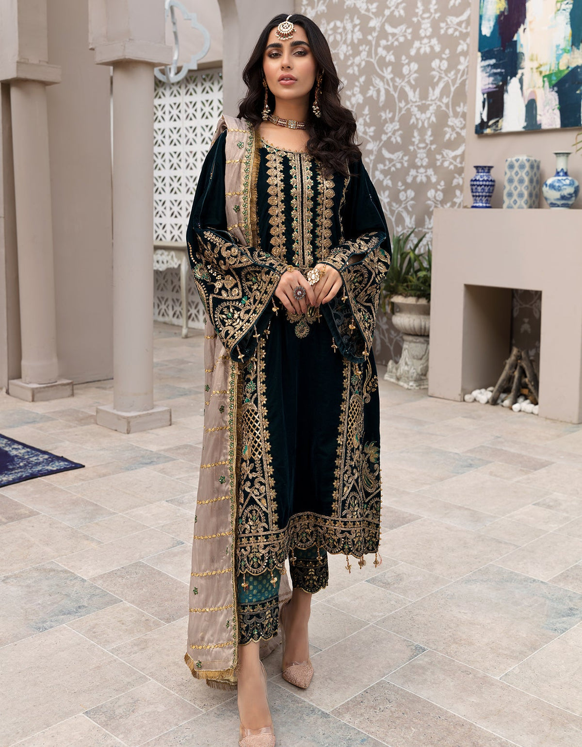 Emaan Adeel Velvet - 3 Piece Unstitched