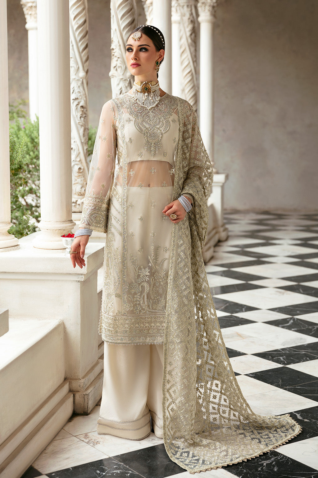 Panache By Afrozeh Net Collection - 3 Piece Unstitched
