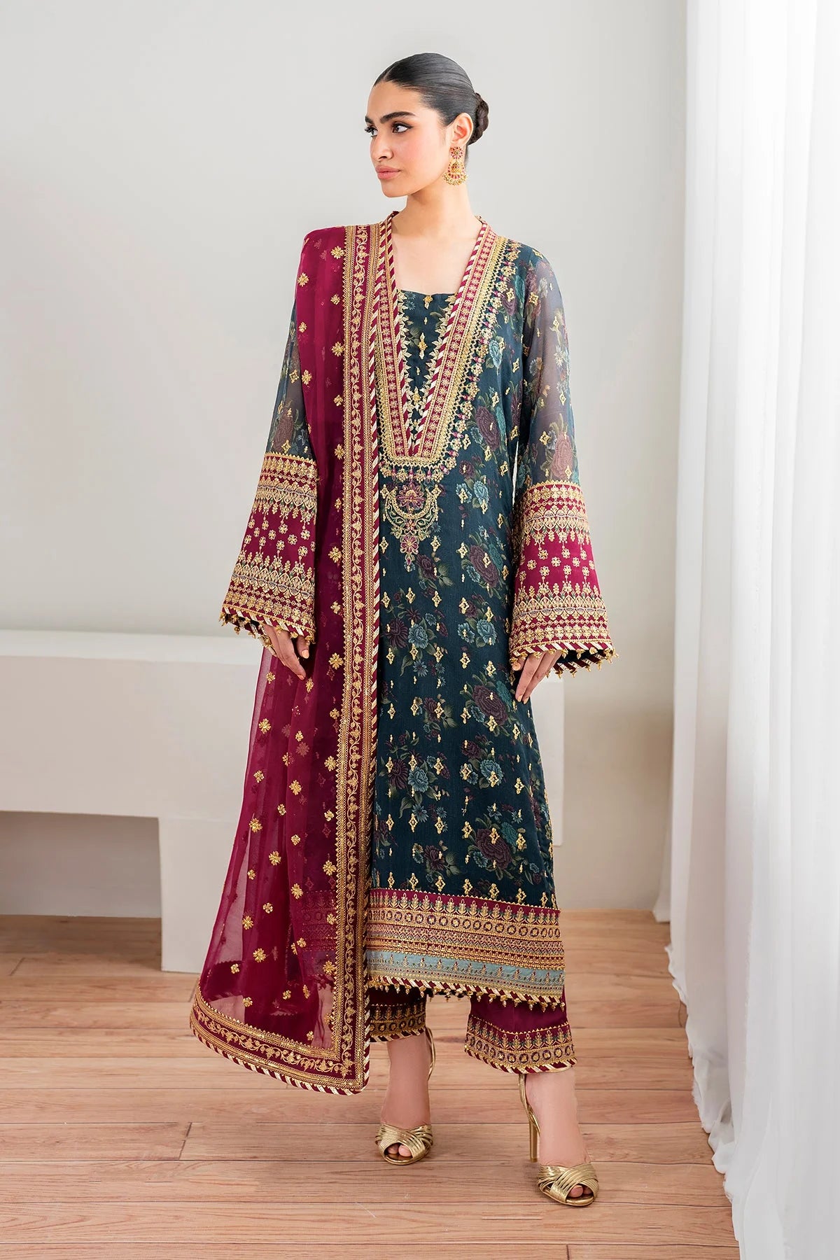 Baroque Zinc Formal - 3 Piece Unstitched