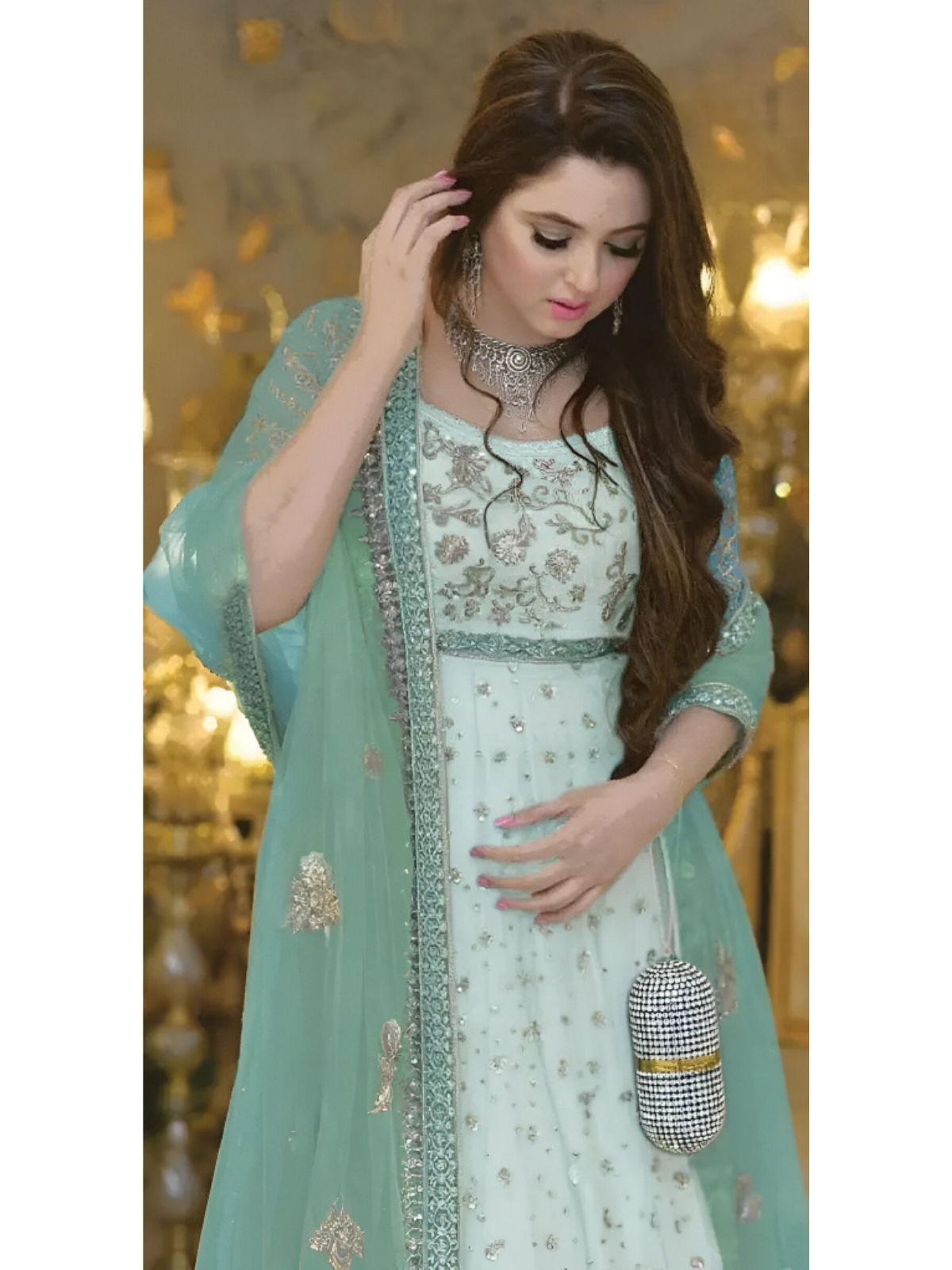 Faiza Saqlain Bridal Net Maxi - 3 Piece Undertaker