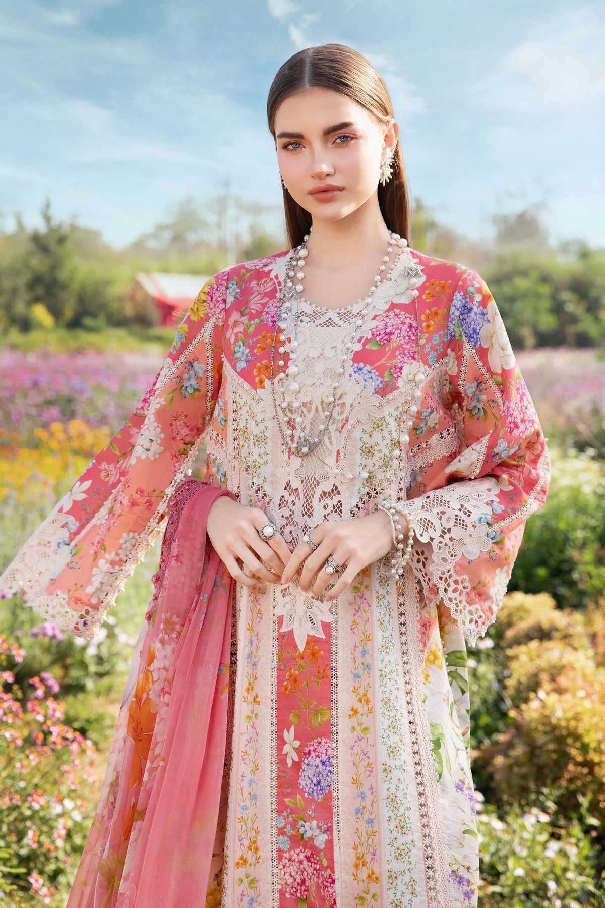Maria.B Luxury Lawn Embroidered 3 Piece Unstitched MPT-2509-B