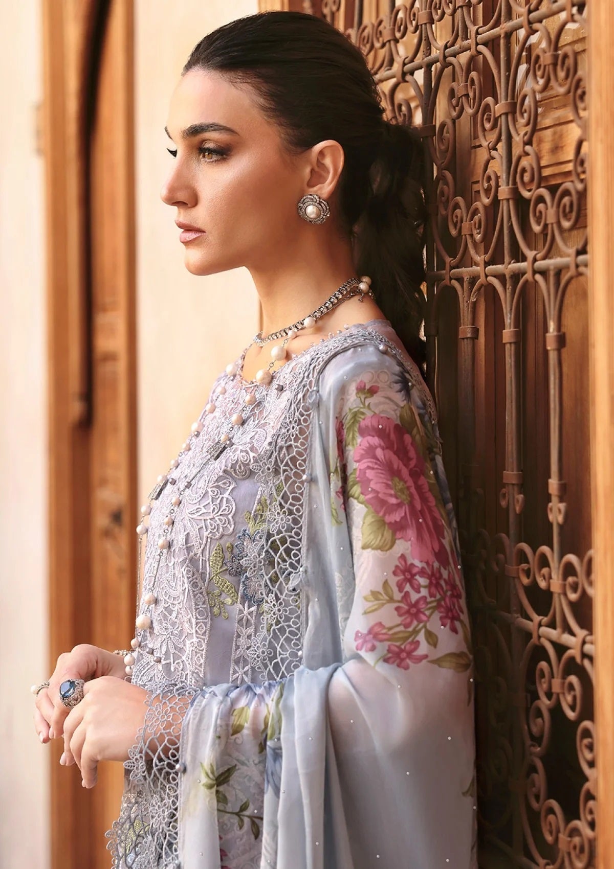 Maria.B luxury Lawn Embroidered Unstitched 3 Piece D-2509-B