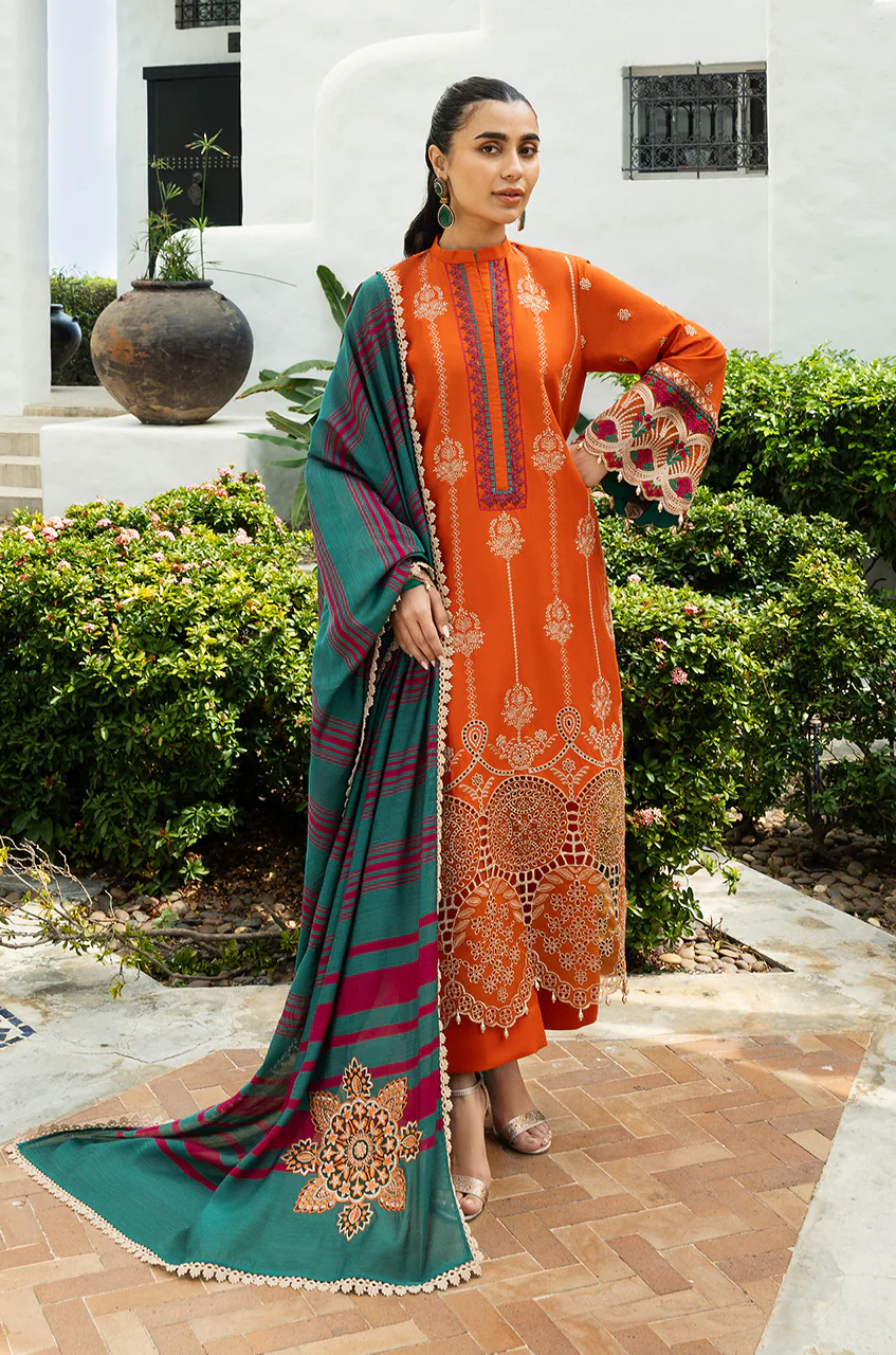 Zainab Chottani Embroidered Chikankari Suits Unstitched 3 Piece D1A Zynah - Summer Collection