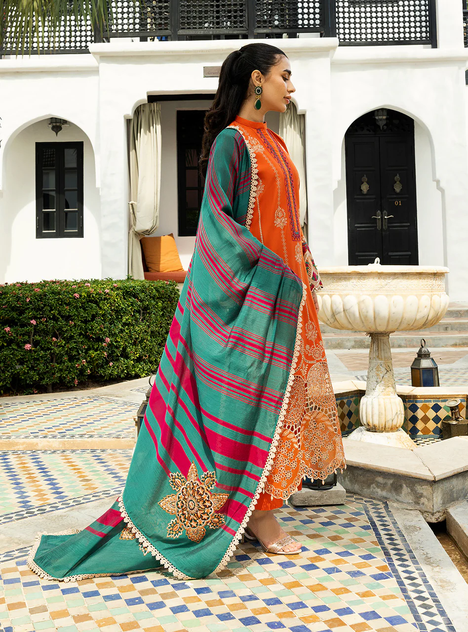 Zainab Chottani Embroidered Chikankari Suits Unstitched 3 Piece D1A Zynah - Summer Collection