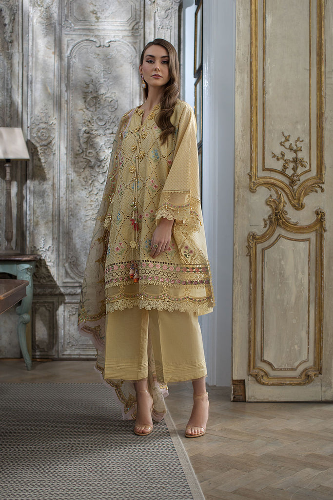 3 Piece Stitched - Chikankari embroidered pure lawn PS-177 | SOBIA NAZIR