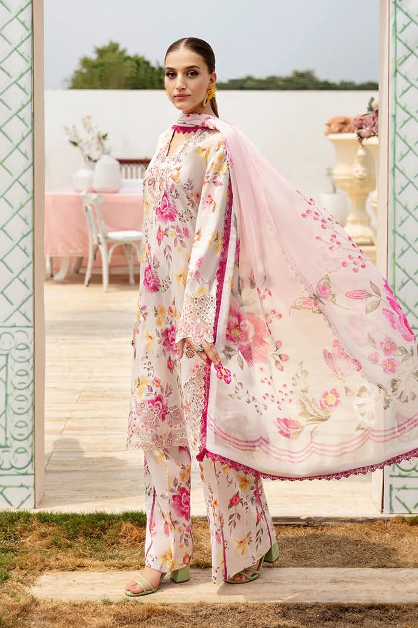 Rangrez By Ramsha Unstitched 3 Piece Luxury Lawn Vol-06 Collection-N-608