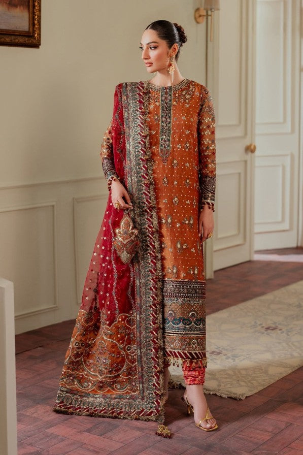 Baroque Orange Formal | Embroidered Chiffon- 3 Piece Unstitched