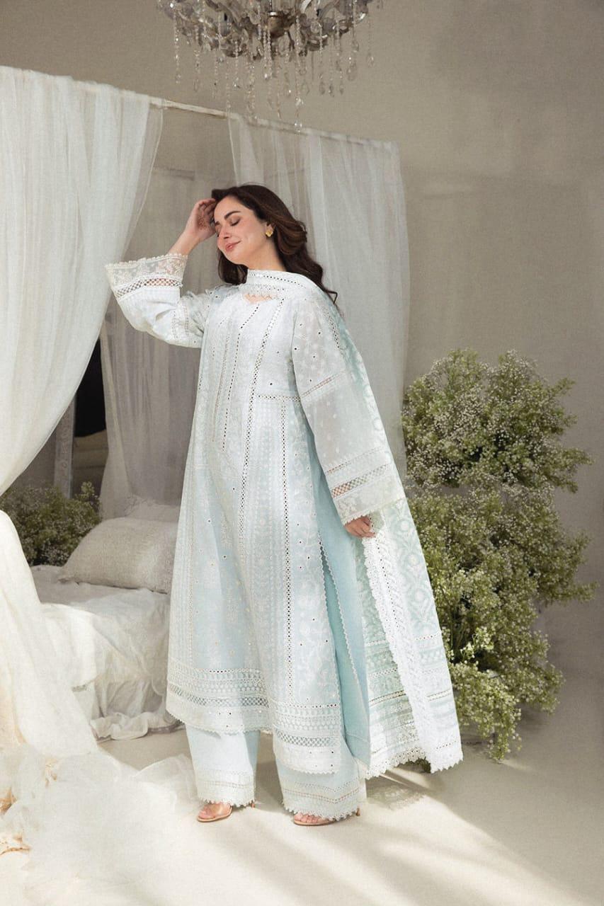 Sobia Nazir white - 3 piece Unstitched