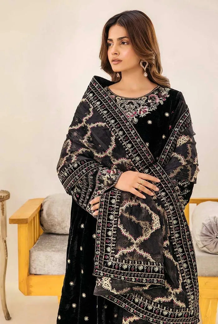 Adan's Libas Velvet - 3 Piece Unstitched