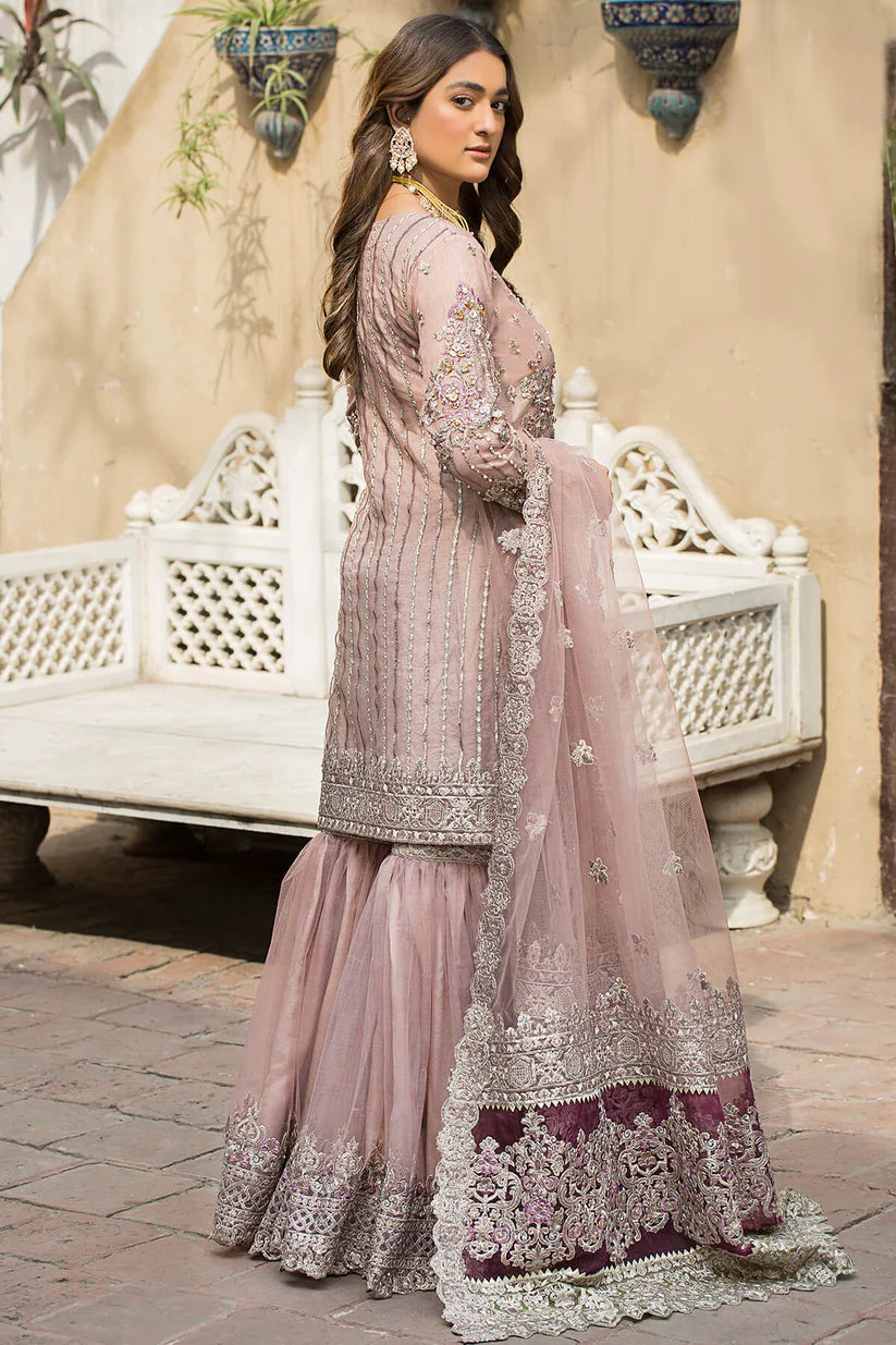 Peach Gharara by Imrozia - Unstitched