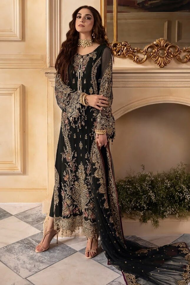 Black Formal By Charizma | Embroidered Chiffon - 3 Piece Unstitched