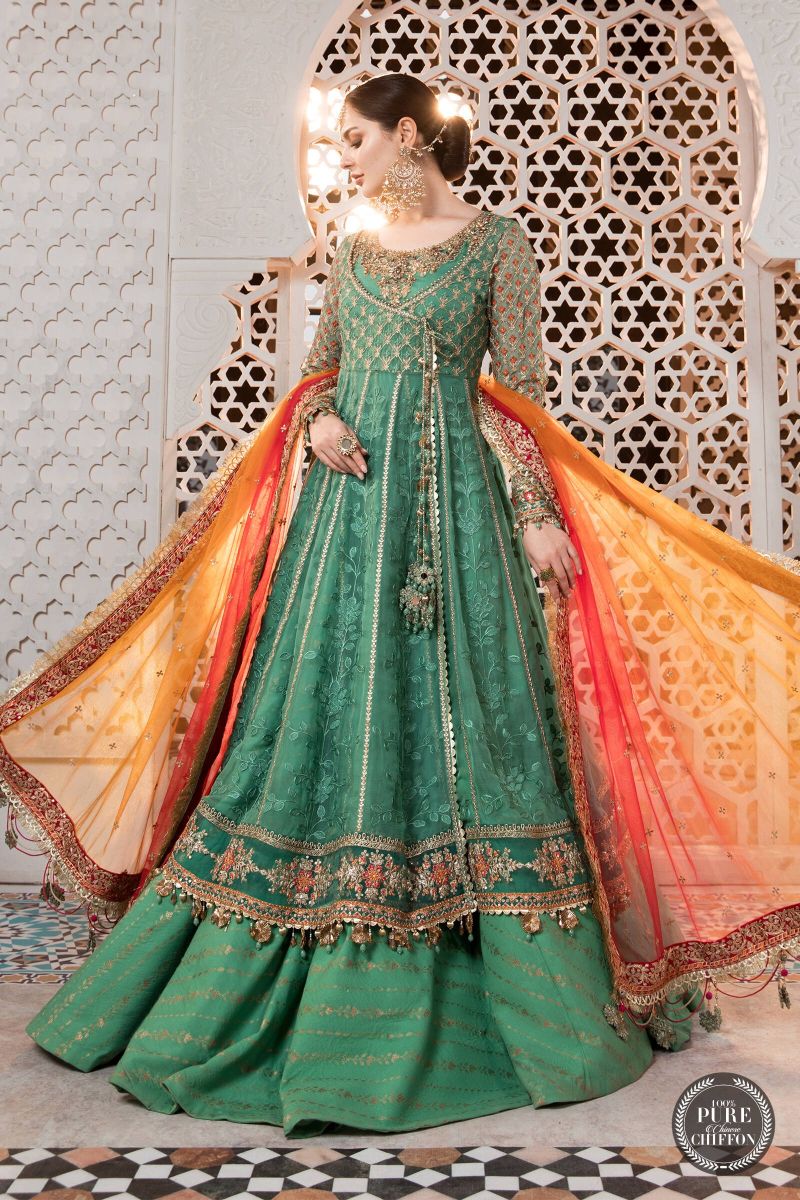 Luxury Heavy Embroidered Chiffon Maxi - 3 Piece Unstitched