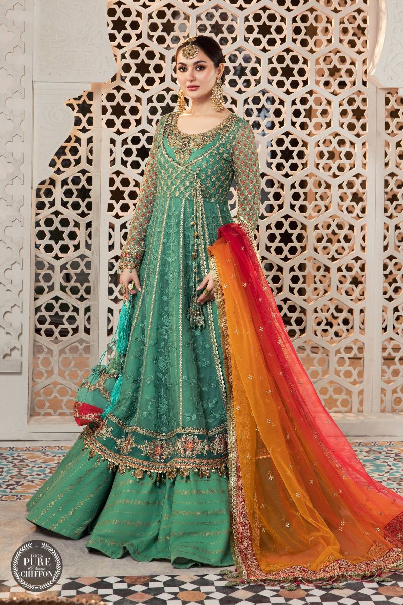 Luxury Heavy Embroidered Chiffon Maxi - 3 Piece Unstitched