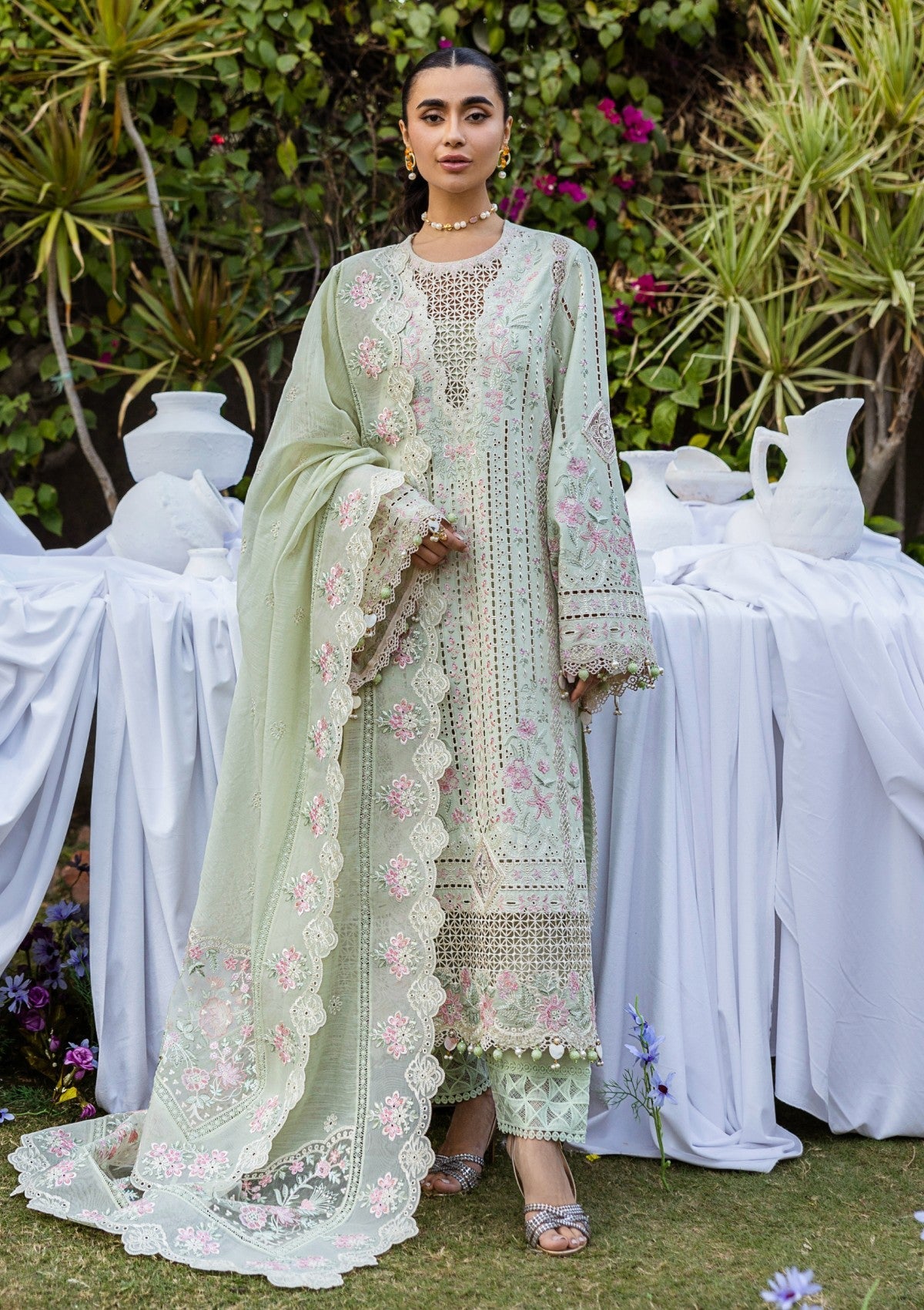 Embroidered Lawn By Akbar Aslam - 3 Piece Unstitched