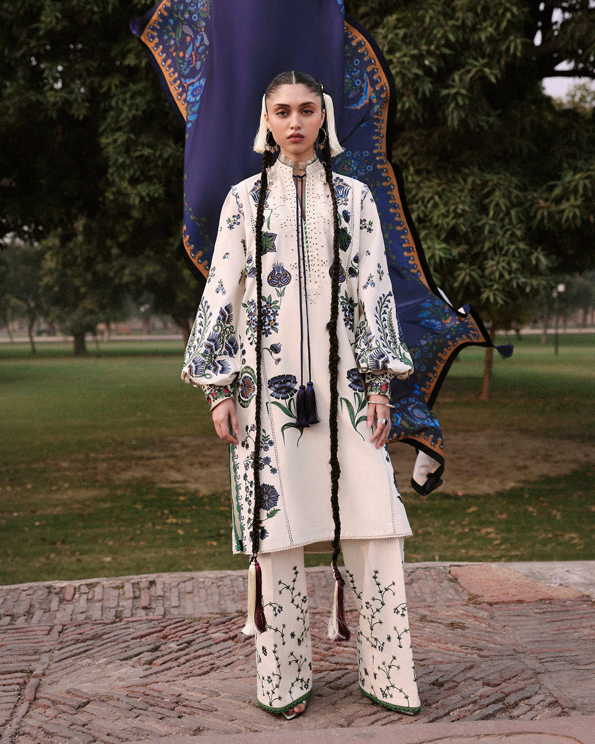 Jugnu By Hussain Reher | Embroidered Lawn - 3 Piece Unstitched