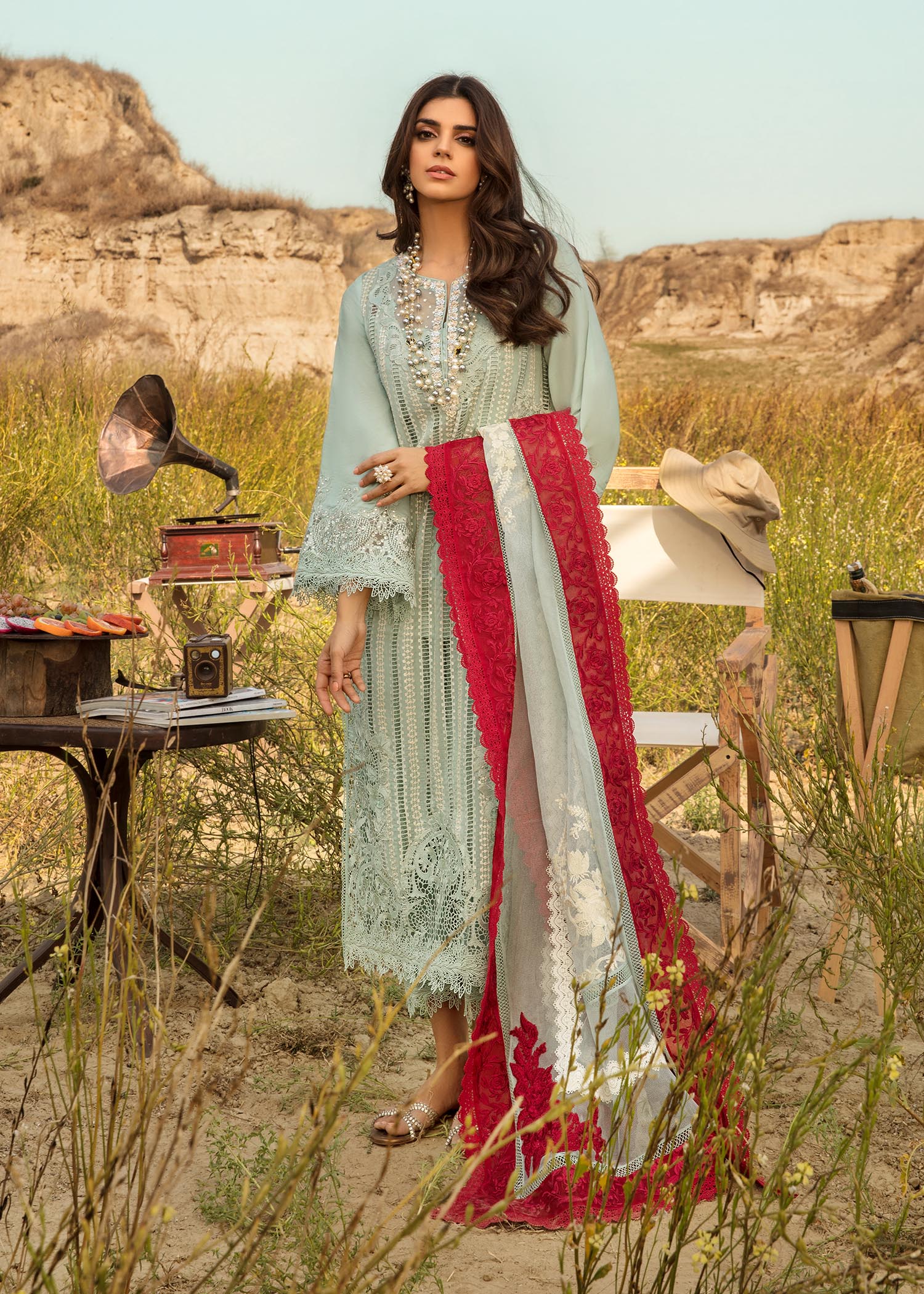 Opel Luxury Lawn | Crimson X Saira Shakira - 3 Piece Unstitched