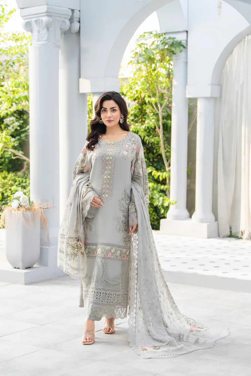 Embroidered Luxury Lawn Karma - 3 Piece Unstitched