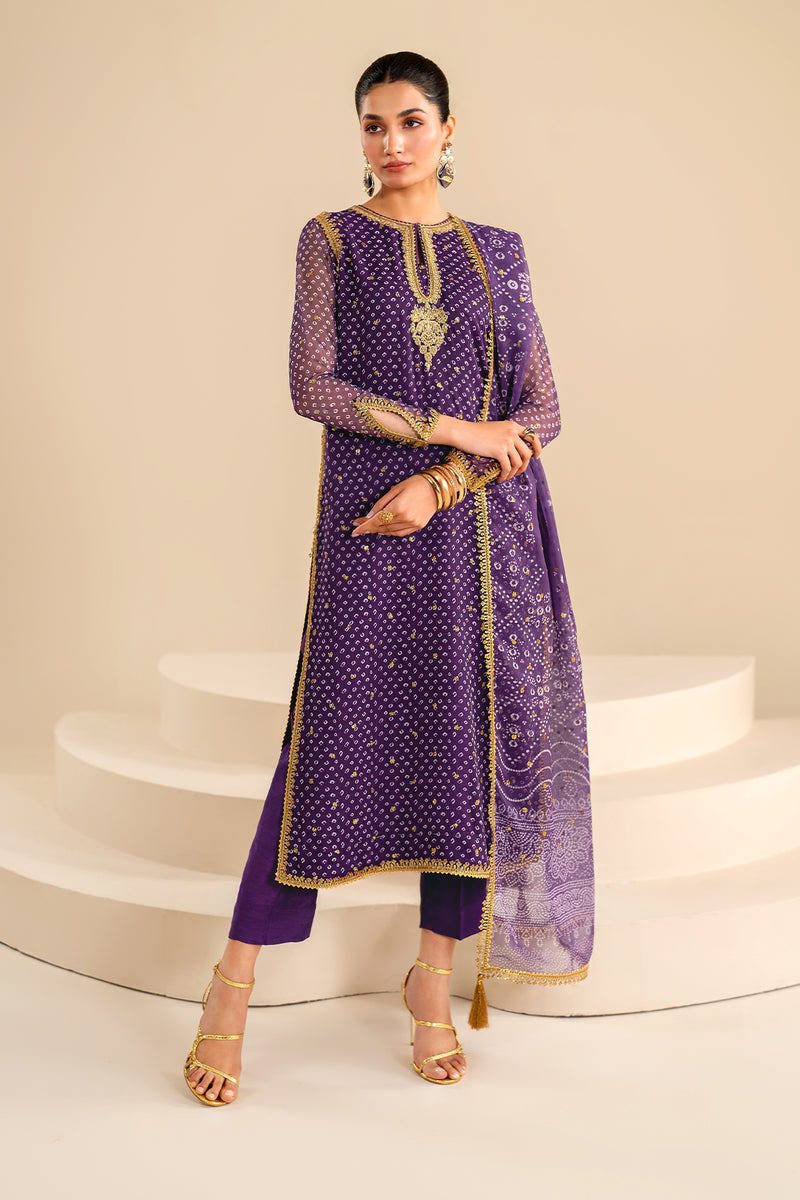 Baroque Exclusive Formal | Embroidered Chiffon - 3 Piece Unstitched