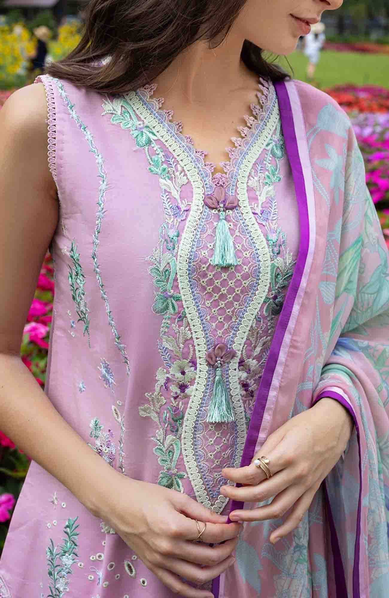 Hemline By Mushq -Embroidered Luxury Lawn | 3 Piece Unstitched