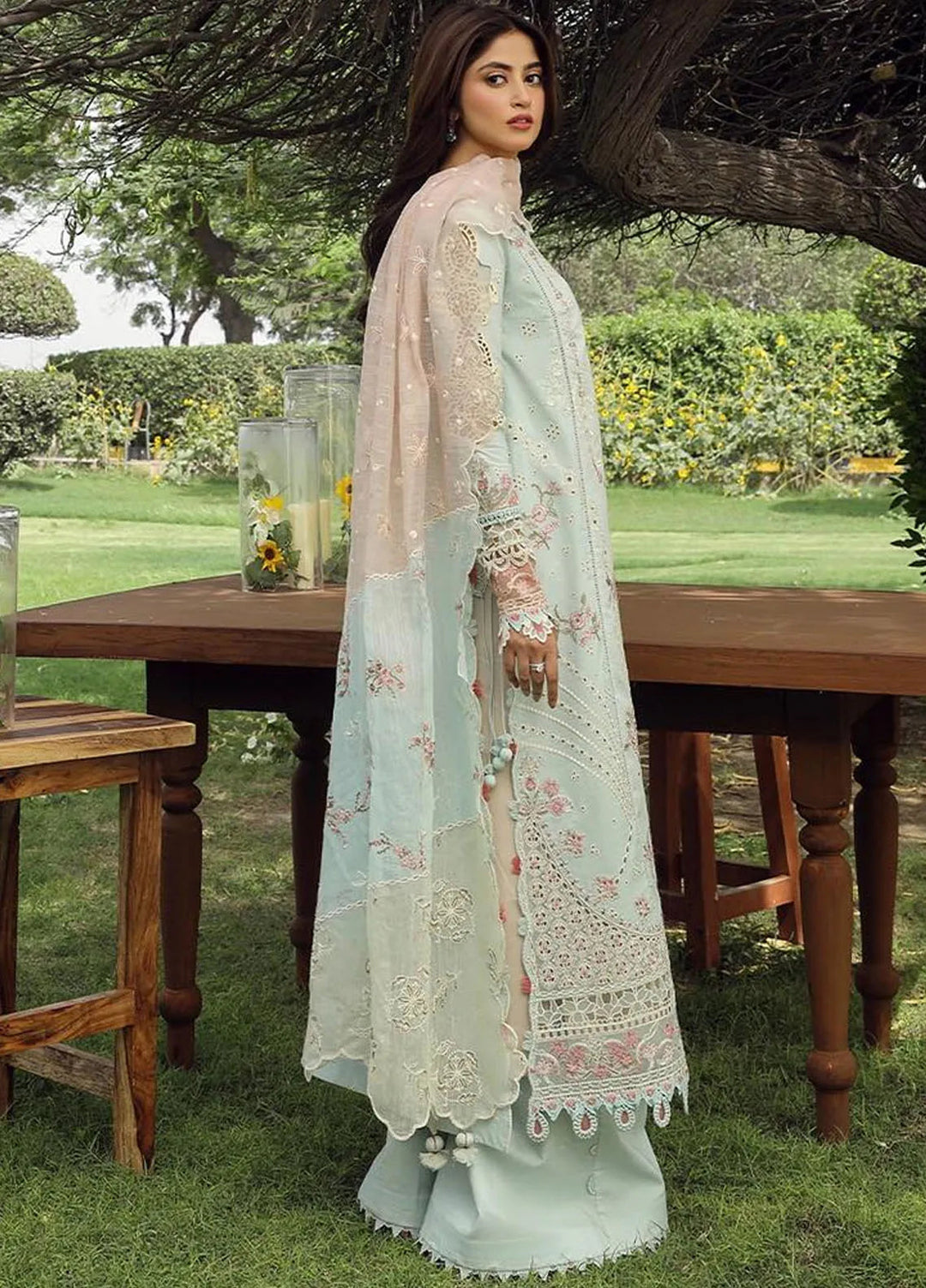Qalamkar Chikankari Lawn - 3 Piece Unstitched
