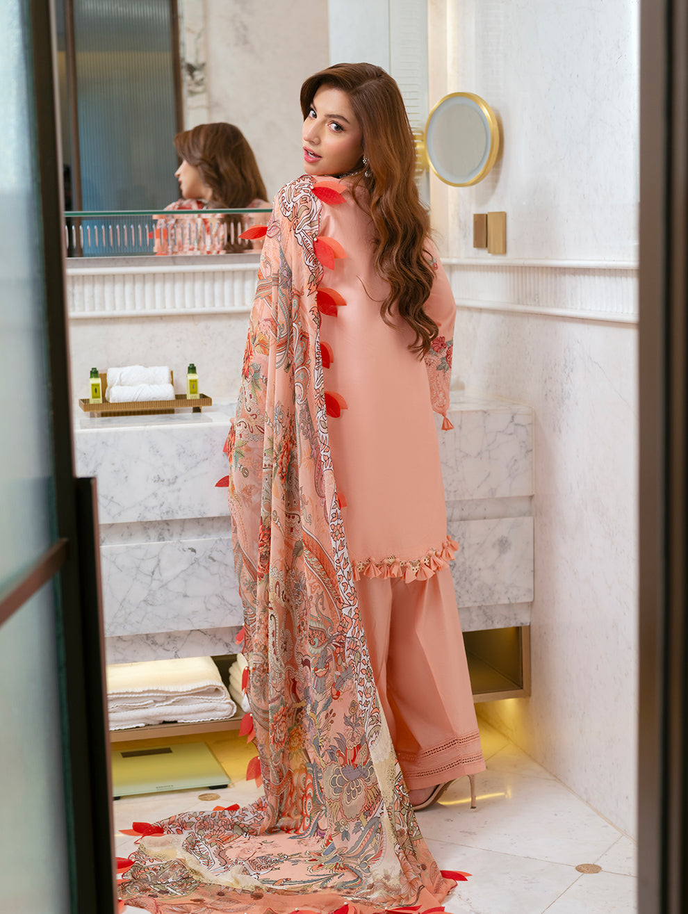 Ahmozi Jade | Embroidered Lawn - 3 Piece Unstitched