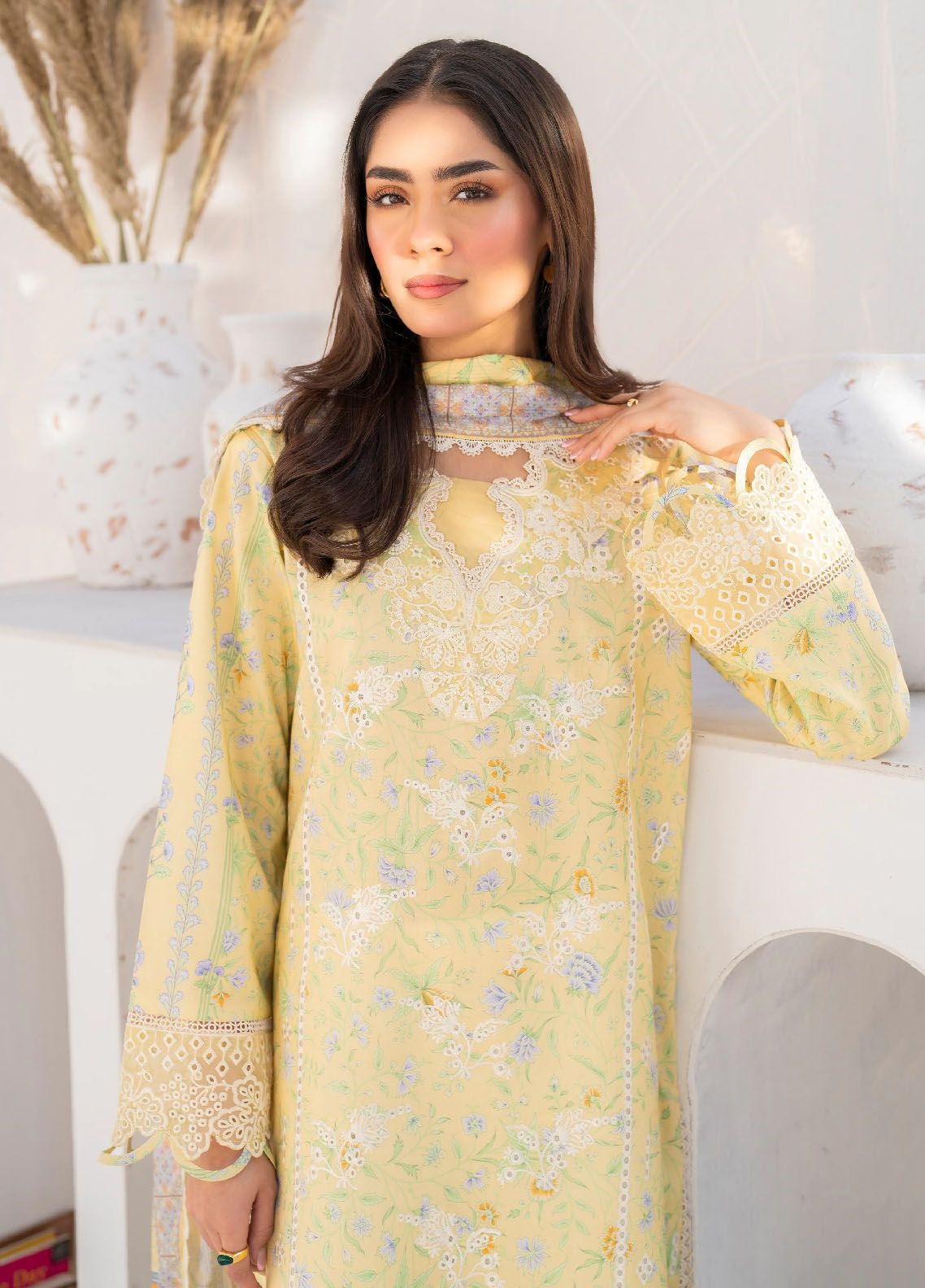 Shezlin by Aabyaan Embroidered Chikankari Unstitched 3 Piece ABY24S AR-03 Soha - Summer Collection
